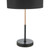 Kelso 1 Light Table Lamp Matt Black Polished Copper With Shade