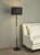 Kelso 1 Light Floor Lamp Matt Black Polished Copper With Shade