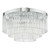 Logan 5 Light Flush Polished Chrome Glass