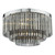 Logan 5 Light Flush Polished Chrome Smoked Glass