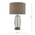 Mubina Touch Table Lamp Black Chrome Smoked Glass With Shade