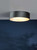 Nysa 2 Light Flush Velvet Dark Grey Shade 40cm