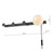 Rack Wall Light & Coat Hook Matt Black Opal Glass - Plug in