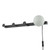Rack Wall Light & Coat Hook Matt Black Opal Glass - Plug in