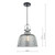 Rhode Single Large Pendant Polished Chrome Smoked Glass