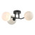 Euan 3lt Wall Light Black & Opal Glass