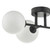 Euan 3lt Wall Light Black & Opal Glass