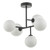 Euan 5lt Semi Flush Black & Opal Glass