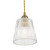 Laura Ashley Callaghan Pendant Antique Brass Ribbed Glass