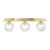 Laura Ashley Prague 3lt Bathroom Wall Light Satin Brass Glass IP44