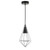 Gianni 1 Light Pendant Black, Polished Chrome & Glass