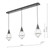 Gianni 3 Light Pendant Black, Polished Chrome & Glass