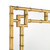 Laura Ashley Shawford Rectangle Mirror Gold Mirror 107 x 81cm