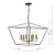 Gretchen 6 Light Pendant Matt Black & Polished Brass