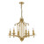 Miette 6 Light Pendant Antique Gold Leaf