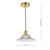 1LT Pendant Natural Brass C/W Flared Glass Shade