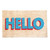 Hello Turquoise / Red Doormat by Bombay Duck