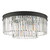 Celeus 6 Light Flush Matt Anthracite & Crystal