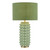 Etzel Table Lamp Green Antique Brass With Shade