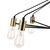 Gabriel 8 Light Pendant Satin Black Antique Gold