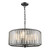 Naeva 4 Light Pendant Satin Black Crystal