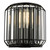 Naeva 2 Light Wall Light Matt Black Glass