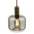 Nikolas Pendant Natural Solid Brass Smoked Glass