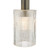 Nikolas Pendant Polished Nickel Ribbed Cylinder Glass