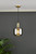 Nikolas Pendant Polished Nickel Smoked Glass