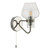 Keta 1 Light Wall Light Satin Chrome & Polished Chrome
