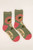 Vintage Flora Ankle Socks - Sage by Powder Designs