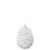 LED Wax Pine Cone Candle - White 13cm
