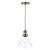 Laura Ashley Isaac Pendant Satin Nickel Glass