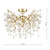 Laura Ashley Willow 3 Light Semi Flush Satin Champagne Crystal