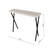 Data Console Table Light Grey Marble Effect