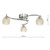 Nakita 3 Light Semi Flush Polished Chrome With Dimpled Glass