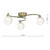 Nakita 3 Light Semi Flush Antique Brass With Clear/Opal Glass