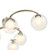 Nakita 6 Light Semi Flush Antique Brass With Clear.Opal Glass