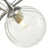 Onawa 3 Light Semi Flush Polished Chrome With Twisted Closed Glass