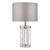 Yalena Small Table Lamp Polished Chrome & Glass With Shade