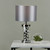 Yalena Small Table Lamp Polished Chrome & Glass With Shade