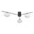 Jasper 3 Light Semi Flush Matt Black Opal glass