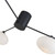 Jasper 3 Light Semi Flush Matt Black Opal glass