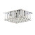 Abacus 5 Light Flush Polished Chrome Crystal