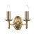 Ambassador Double Wall Bracket Antique Brass