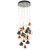 Aurelia 15 Light Cluster Pendant Black Chrome & Copper/Bronze Glass