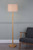 Avenue Floor Lamp Light Wood Polished Chrome With Shade