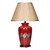 Bertha Table Lamp Red With Bird Detail Base Only