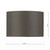 Bokara Grey Faux Silk Satin Drum Shade 38cm