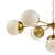 Bombazine 7 Light Pendant Natural Brass & White Opal Glass